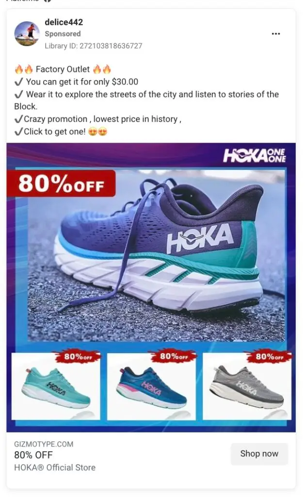 Hoka Fake Ad