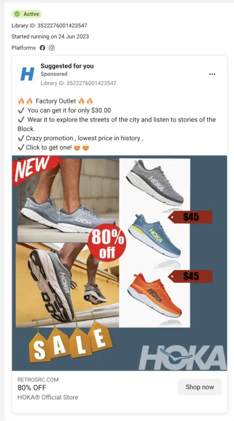 Hoka Fake Facebook Ad Hoka Fake Facebook Ad