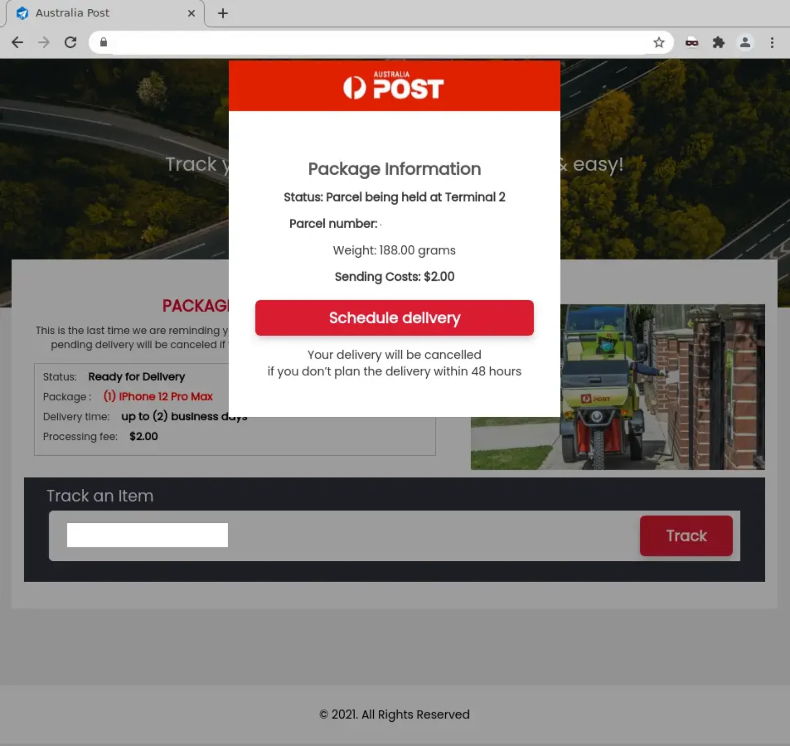 AU Post scam