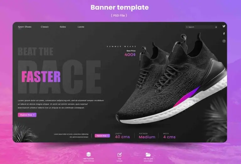 fake website template
