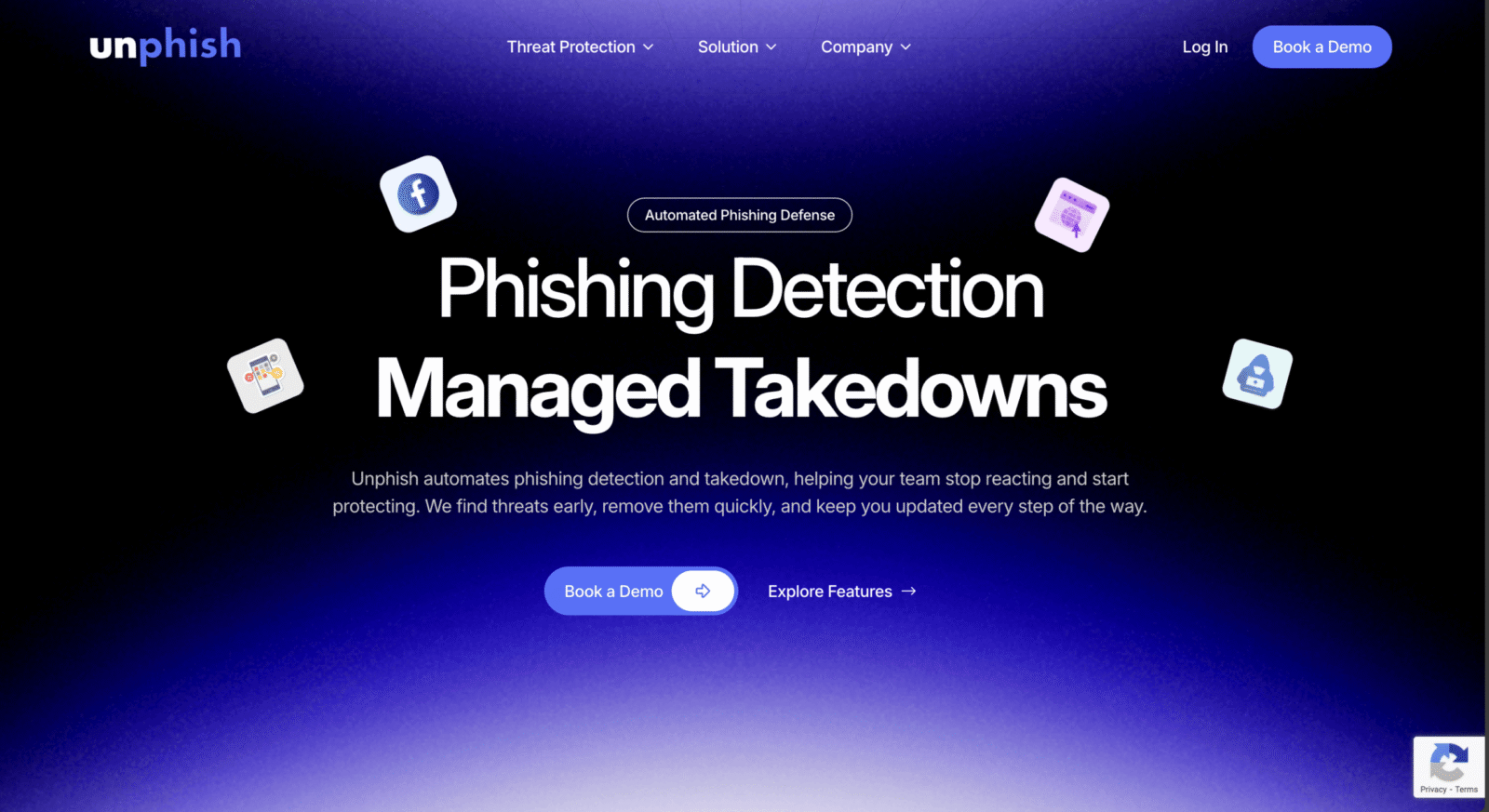 Unphish homepage