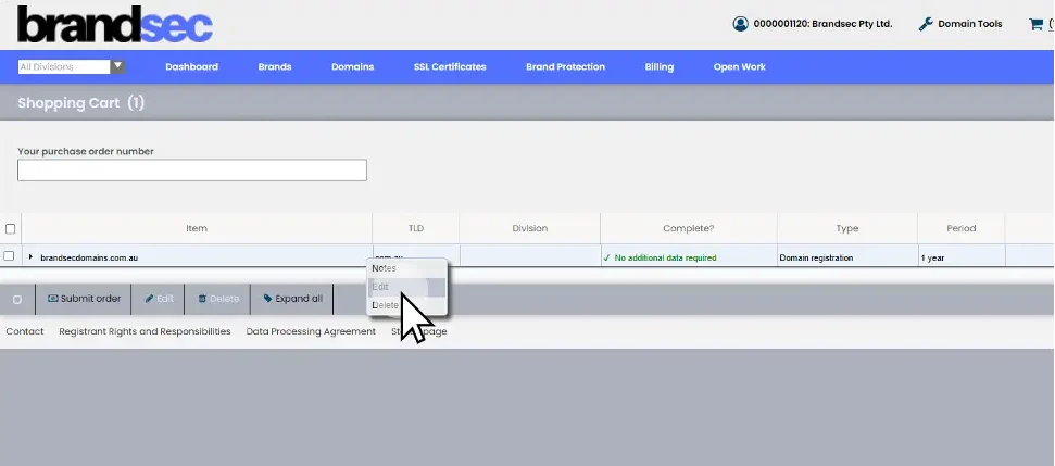 6. Click "Edit"