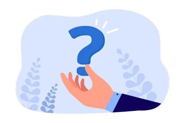 Businessmans hand holding question mark Businessmans hand holding question mark. Person asking for answer, help and support flat vector illustration. FAQ, interrogation, difficulty concept for banner, website design or landing web page